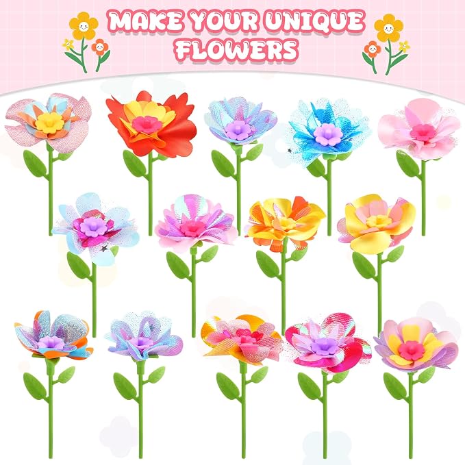DIY Flower Bouquets Toys for Girls, Arts & Crafts Birthday Gift for Kids Ages - Image 8
