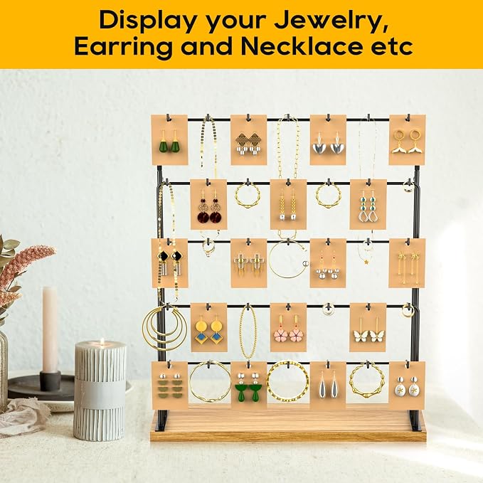 ORLESS Jewelry Display for Vendors, Earring Display Stand for Selling, Necklace - Image 6
