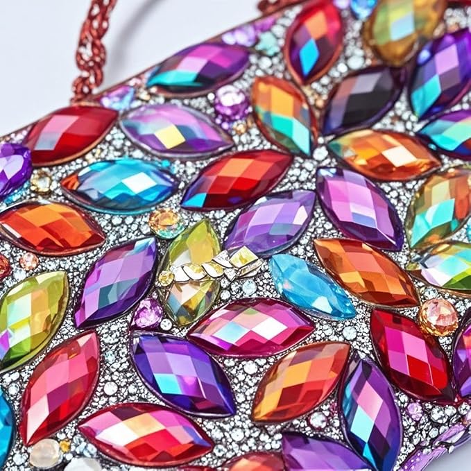 100 Pcs 15x7mm AB Colorful Jewels Gems Rhinestones - Image 2