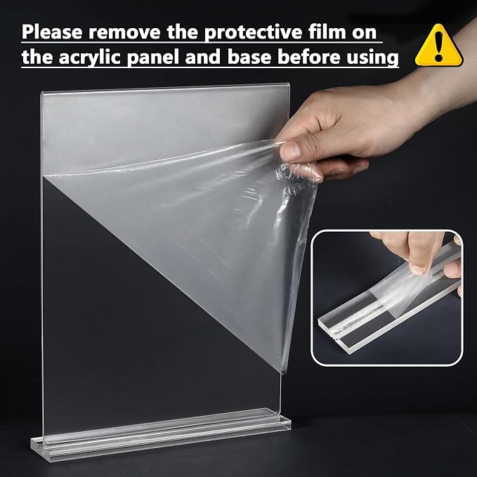 MaxGear Acrylic Sign Holder 8.5" x 11" Double Sided Display Stand, 18 Pack | - Image 2