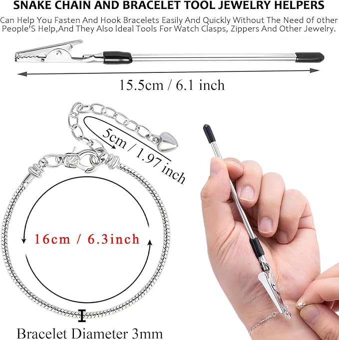 20 Pcs Snake Chain Charm Bracelet Chains - Image 2