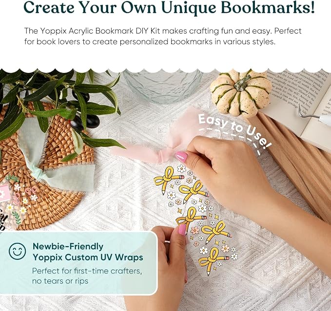 YOPPIX 6x2” Acrylic Bookmark Blanks- 20 Set Bookmark Making Kit - Image 2