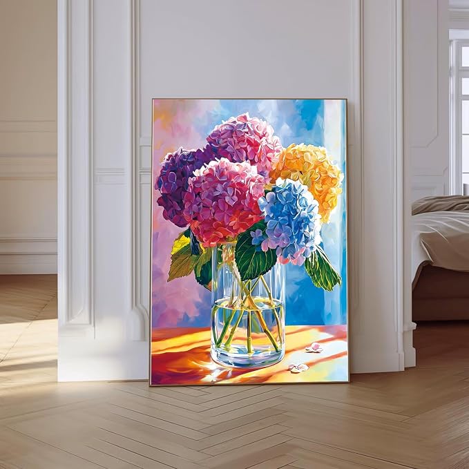 VeGuude Diamond Art Kits for Adults, Full Drill Hydrangea Flowers Diamond - Image 6