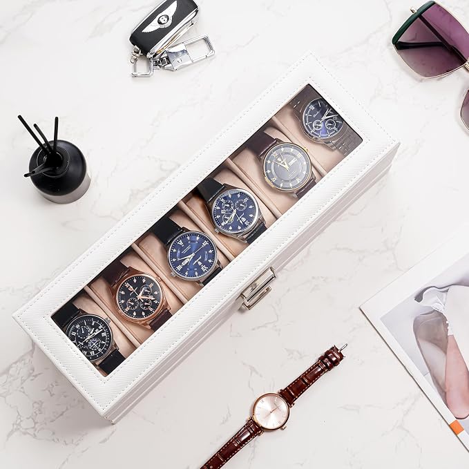 ProCase Watch Box, 6 Slot Watches Display Case - Image 6