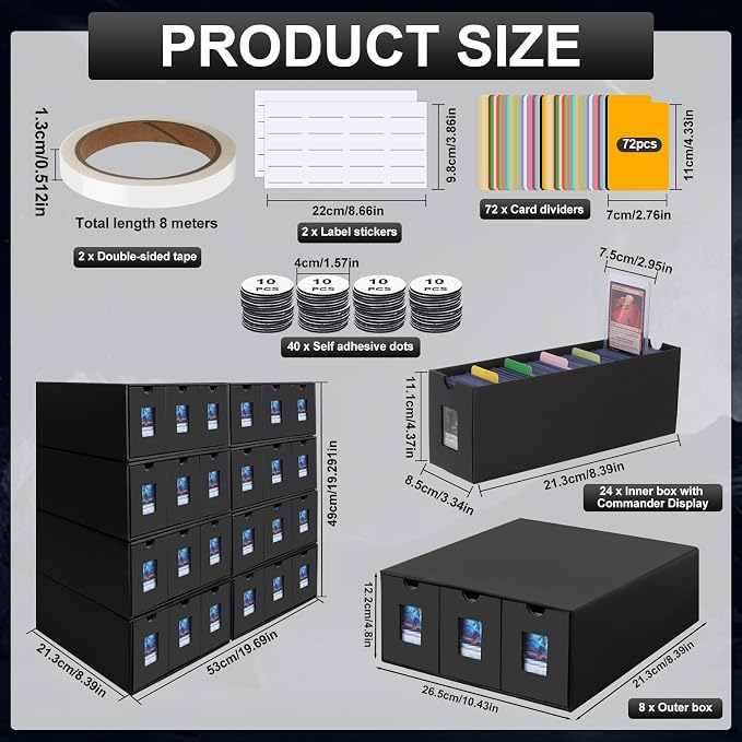 Card Storage Box, 14400+ Trading Card Storage 2700+ Toploader Card Storage Box - Image 3