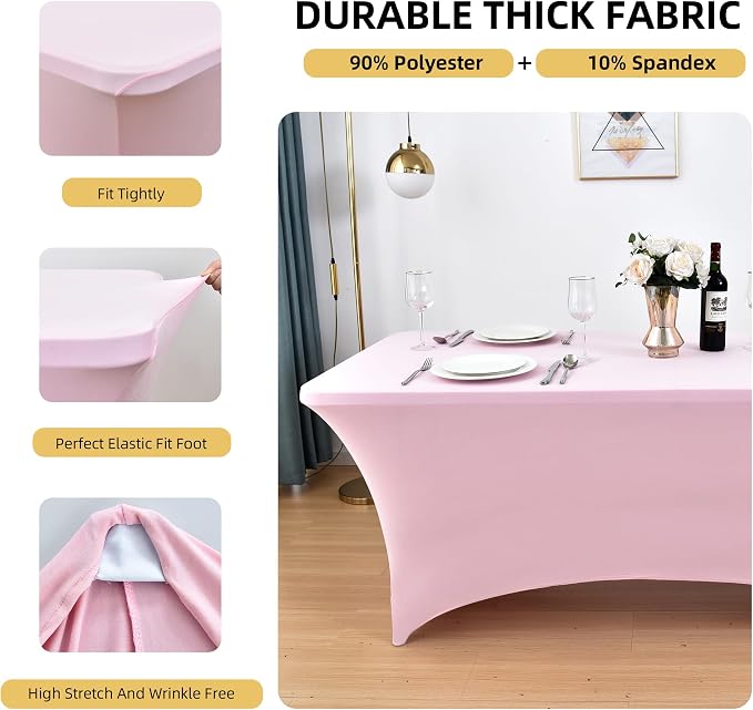 6-Pack 6ft Spandex Table Covers - Image 2