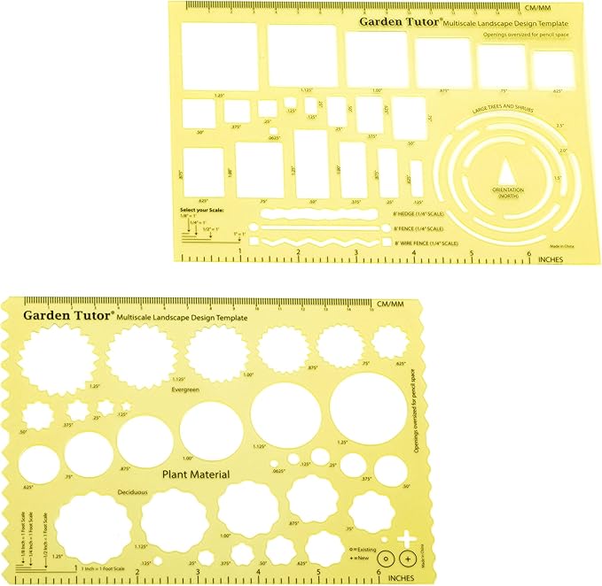 Garden Tutor Multiscale Garden & Landscape Design Templates 2 Precision-Cut by GardenTutor