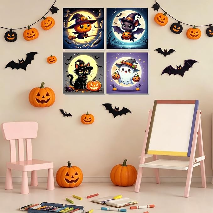 Arttoplus 4 Pack Halloween Paint by Numbers Kit - Image 5