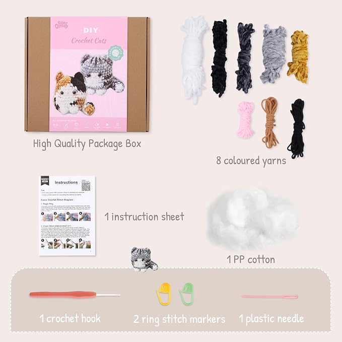 HOUSE CREATIVITY Chenille Crochet Kit - Image 3
