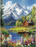 Eiazuiks Stamping Cross Stitch Kit, Snow Mountain Counting Cross Stitch Kit by Eiazuiks