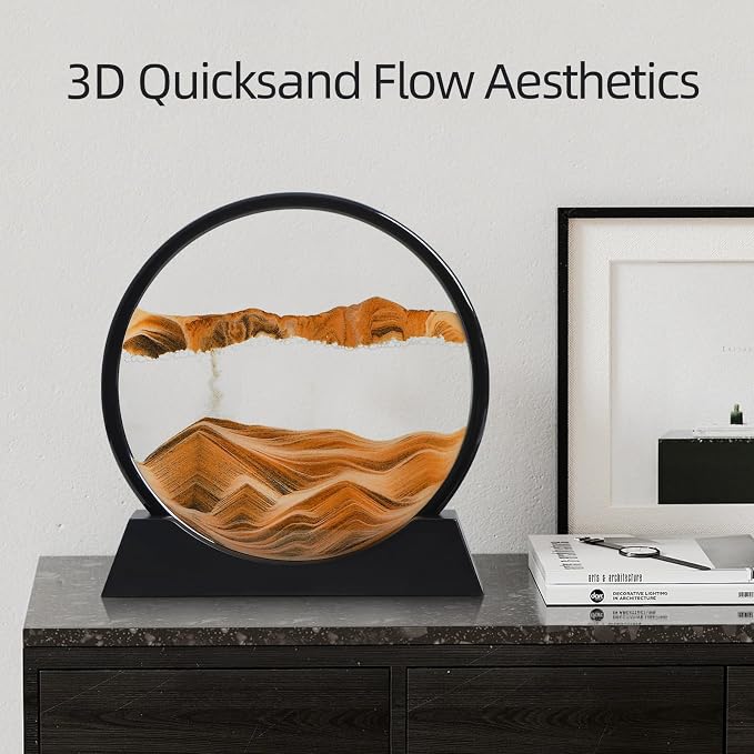 Moving Sand Art Liquid Motion, 3D Deep Sea Sandscape Color Quicksand Decor - Image 4