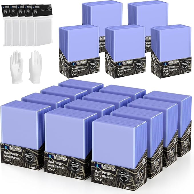 1000 Card Sleeves Hard Plastic, Premium Trading Card Holder by Mlikero