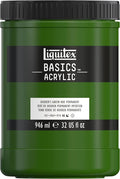 Liquitex BASICS Acrylic Paint, 946ml Jar, Hooker’s Green Hue Permanent by Liquitex