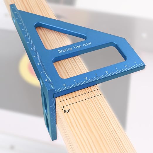 6" Imperial 3D Multi-Angle Measuring Ruler, 45/90 Degree Aluminum Alloy - Image 6