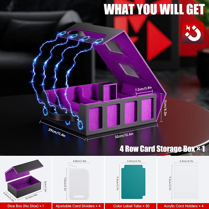 Trading Card Storage Box – 3500+ Magnetic MTG Deck Box - Image 2