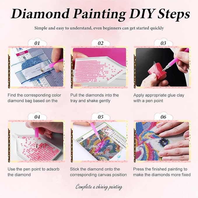 EIBEILI Square Drill Diamond Painting-Book Flower Diamond Art Wall Decor | - Image 7