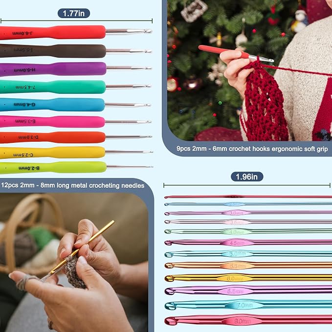 Katech 85-Piece Crochet Hooks Set, Crochet Hook Kit - Image 4