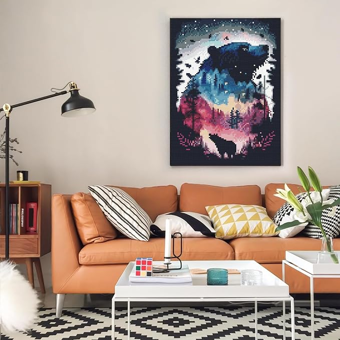 Offito Bear Diamond Art Kits for Adults, Forest Polar Bear Diamond Painting - Image 7
