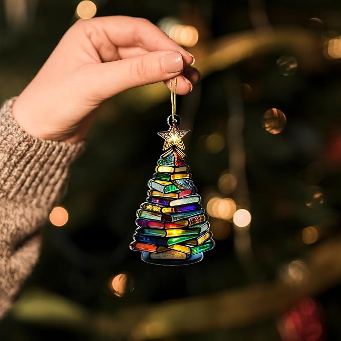 Sensemory Book Christmas Ornament 2025 Faux Stained Glass, Tree Decor Ornaments - Image 5