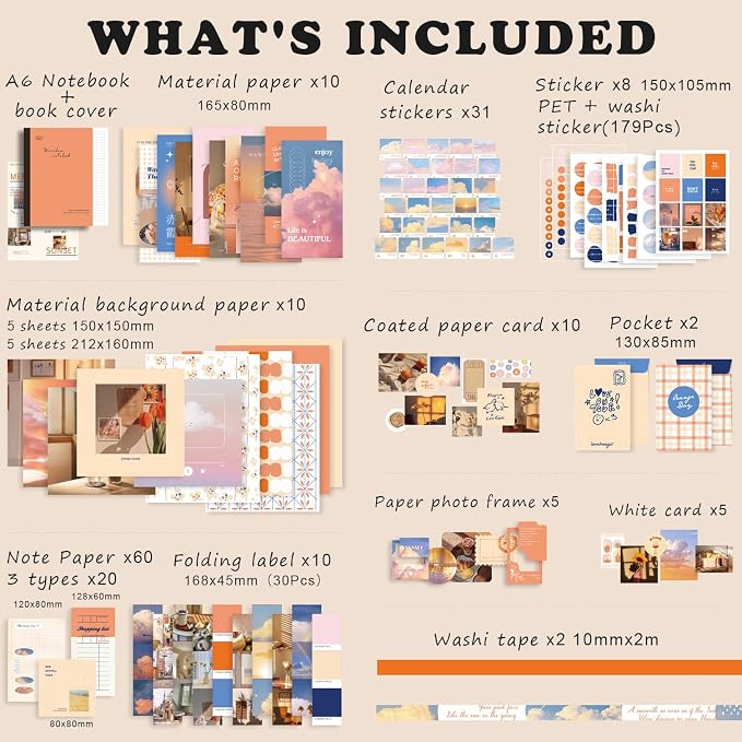 Draupnir Aesthetic Scrapbook Kit, Bullet Junk Journal Kit - Image 2