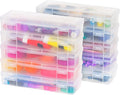 IRIS USA Clear Storage Cases, |Made in USA|, Plastic Bead Organizing Containers by IRISUSA