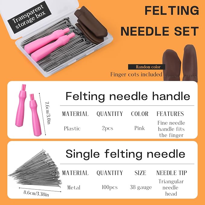 QMNNMA Needle Felting Needles, Needle Felting Tools Set - Image 2