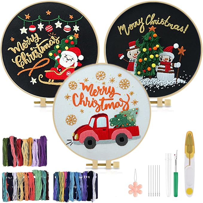 TINDTOP Christmas Embroidery Kit by TINDTOP