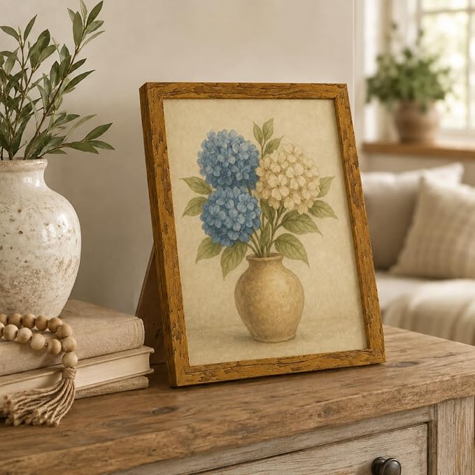 puthiac 11x14 Rustic Farmhouse Picture Frame, Natural Pine, 1 Pack | Distressed - Image 6
