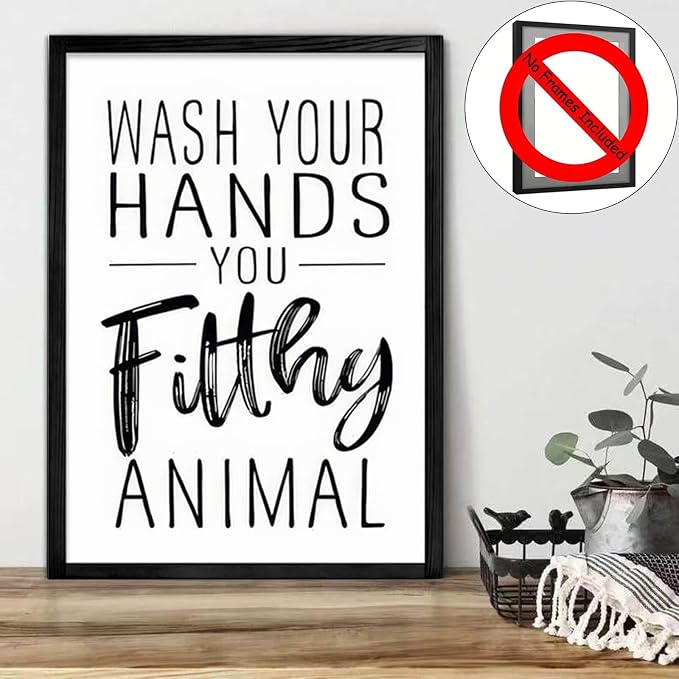 6 Pack Reusable Bathroom Stencils - Image 3