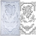 Art Mold for Polyclay Air Dry Clay Plaster, Border Frame by FUNSHOWCASE