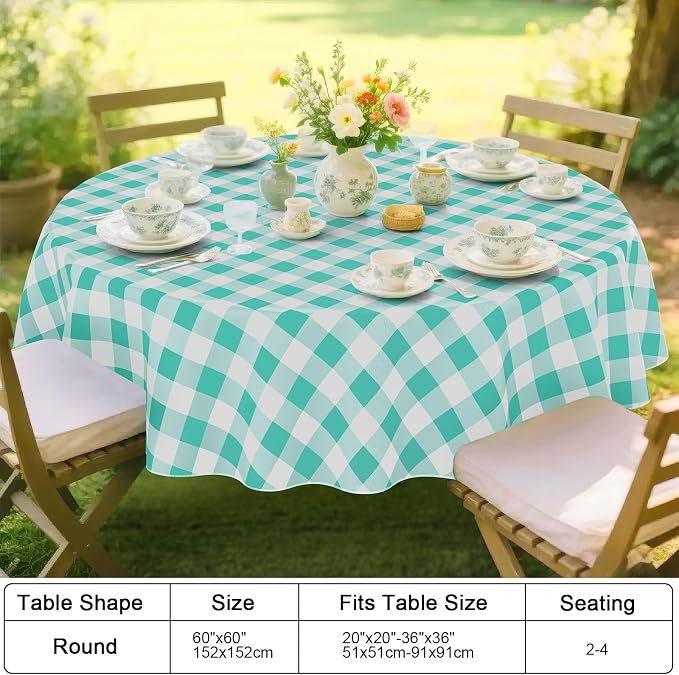 Smiry Plastic Table Cloth, Waterproof Vinyl Tablecloth - Image 7