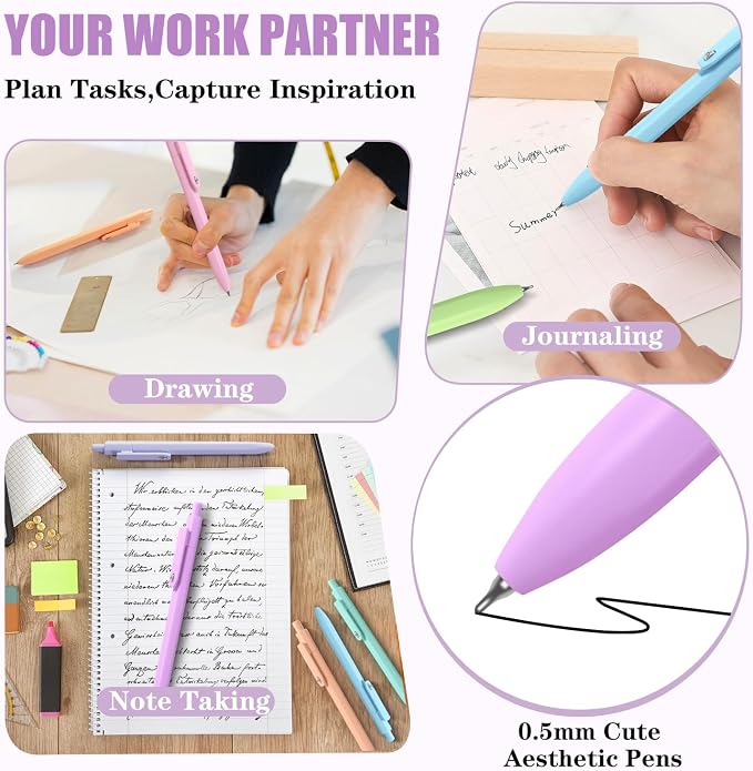 Piochoo Gel Pens, Cute Color Pens - Image 6