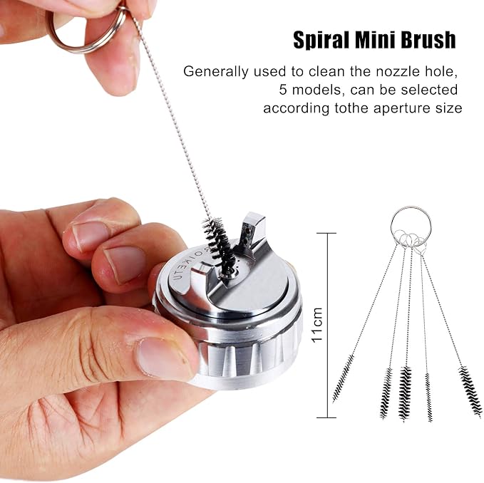 17pcs Multi-Purpose Spray Gun Cleaning Kit, Nylon Brushes Paint Gun Cleaning - Image 6