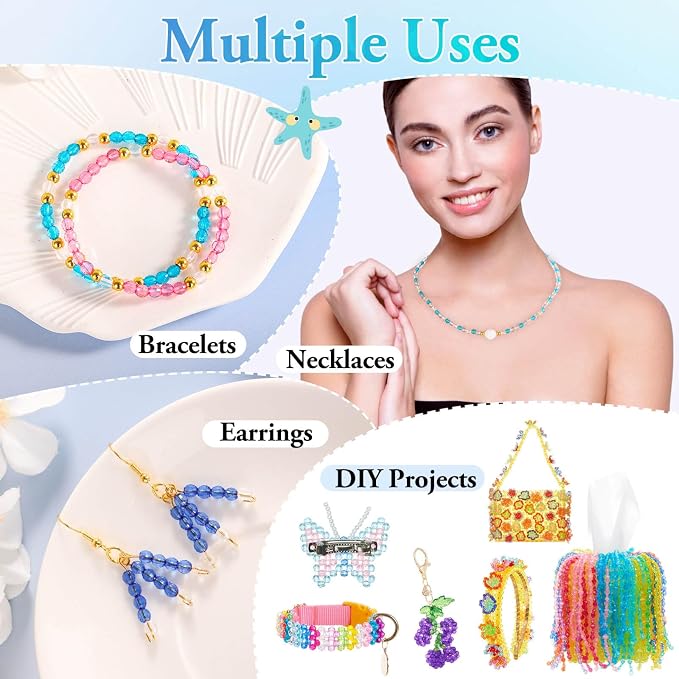 PAXCOO 5320Pcs Crystal Acrylic Beads - Image 4