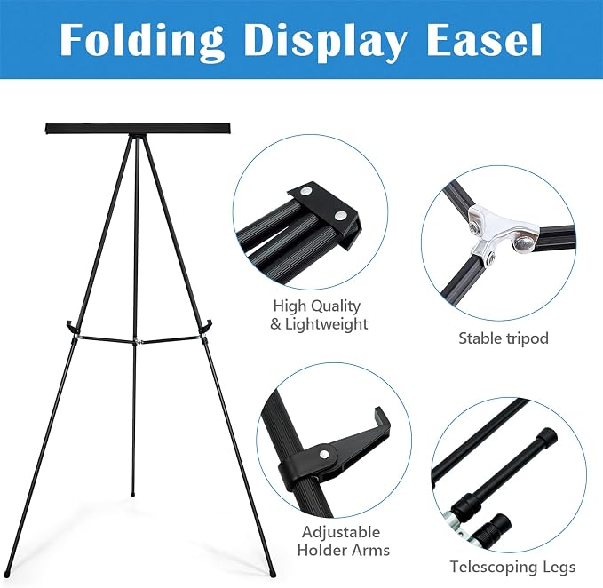 Falling in Art Extra Large 70" High Flip Chart Tripod Display Easel, Showroom - Image 4