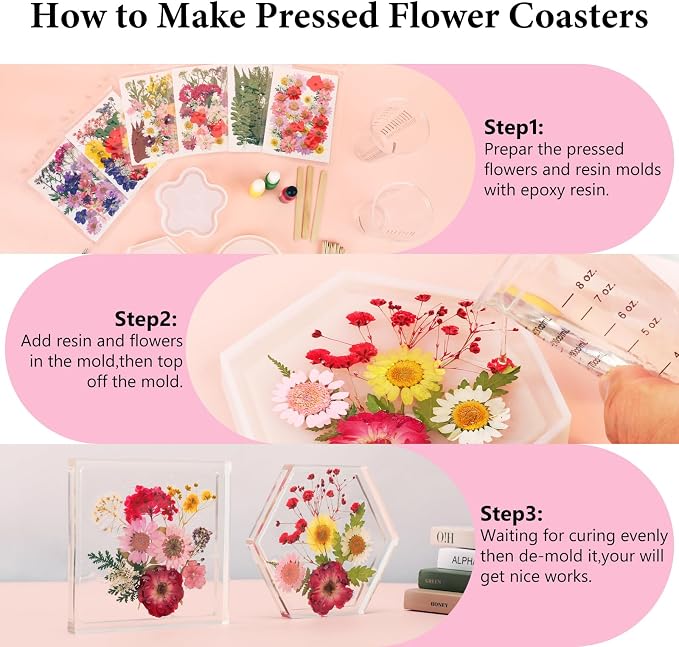 NESCCI 210 Pcs Dried Pressed Flowers - Image 4