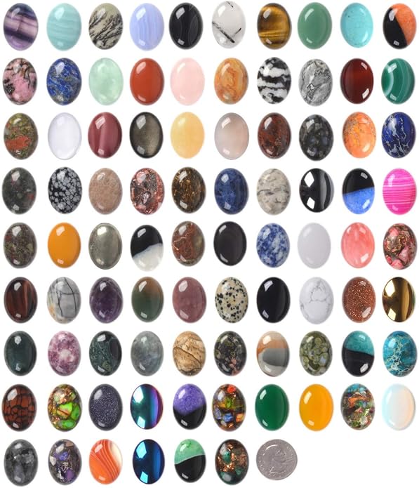 Wholesale Lot Multi-color Gemstone Round Oval Cab Cabochon by Justinstones