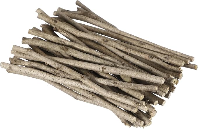 PATIKIL 25 Pcs 8inch Wood Log Sticks, 0.24-0.39inch in Diameter Natural by PATIKIL