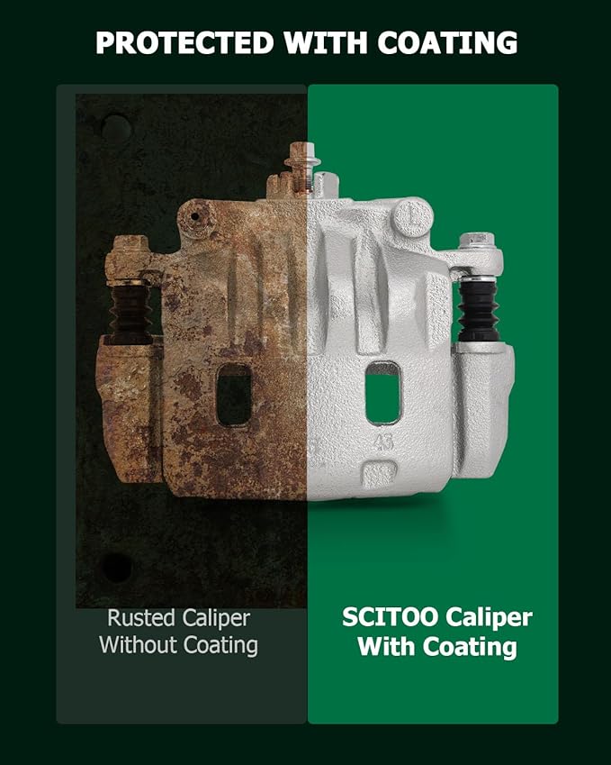 SCITOO Front Left Brake Caliper With Bracket 19B2683 Compatible For Saab 9-2X 2005-2006 For Subaru Impreza 2002-2016 For Subaru Legacy 2003-2004