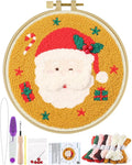 ERKOON Christmas Punch Needle Kit Adults Beginners, DIY Easy Christmas by ERKOON