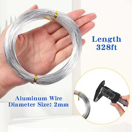 TecUnite Aluminum Craft Wire for Sculpting Armature Bendable Craft Wire for DIY - Image 2