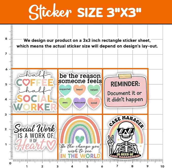 MAIANEY Social Worker Sticker – Motivational Vinyl Decals - Image 4