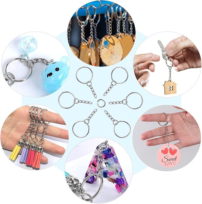 120PCS Keychain Making Supplies, Keychains Bulk Rings Making Kit - Image 6