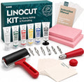 Linocut Tools Block Printing Kit: Deluxe Stamp Carving Printmaking Kit Supplies by YourTrustedCompanionontheCarvingJourney
