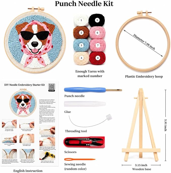 CELCRAFTIQUE Punch Needle Kits for Adults Beginner, Tool - Image 2