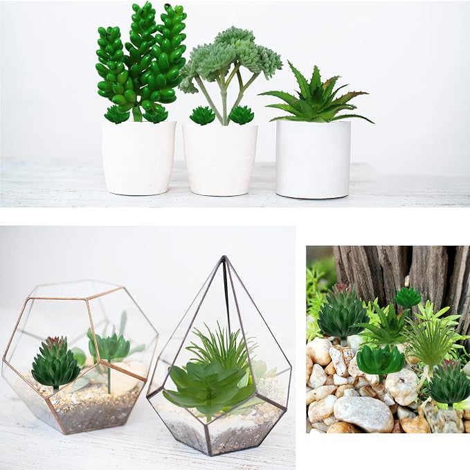 Succulents Plants Artificial, Mini Faux Succulents - Image 2