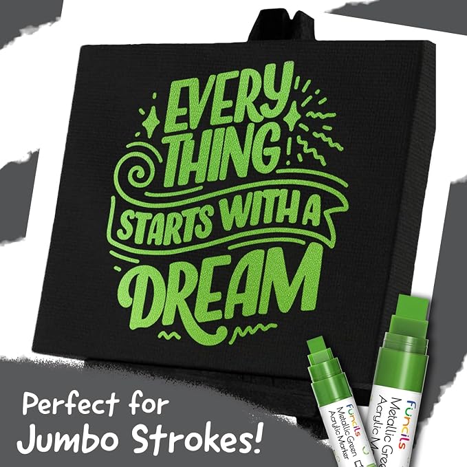 5 Metallic Acrylic Green Paint Pen - Image 8
