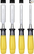 GREBSTK 4-Piece Ultra-Sharp Wood Chisel Set, CR-V Steel Beveled Blades by GREBSTK