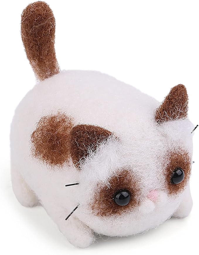 QMNNMA Needle Felting Kit for Beginners, Ragdoll Cat Wool Felting Kit | DIY by Qmnnma