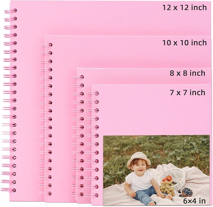 7x7 Inch DIY Scrapbook Photo Album, Hardcover Kraft Paper Acid-Free, 20 Sheets - Image 9